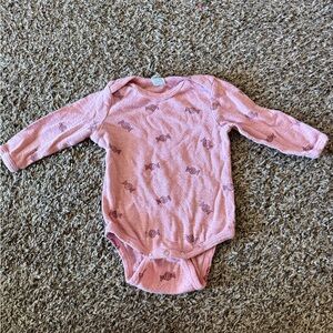 kate quinn Pink Long-Sleeve Candy-Print Baby Bodysuit